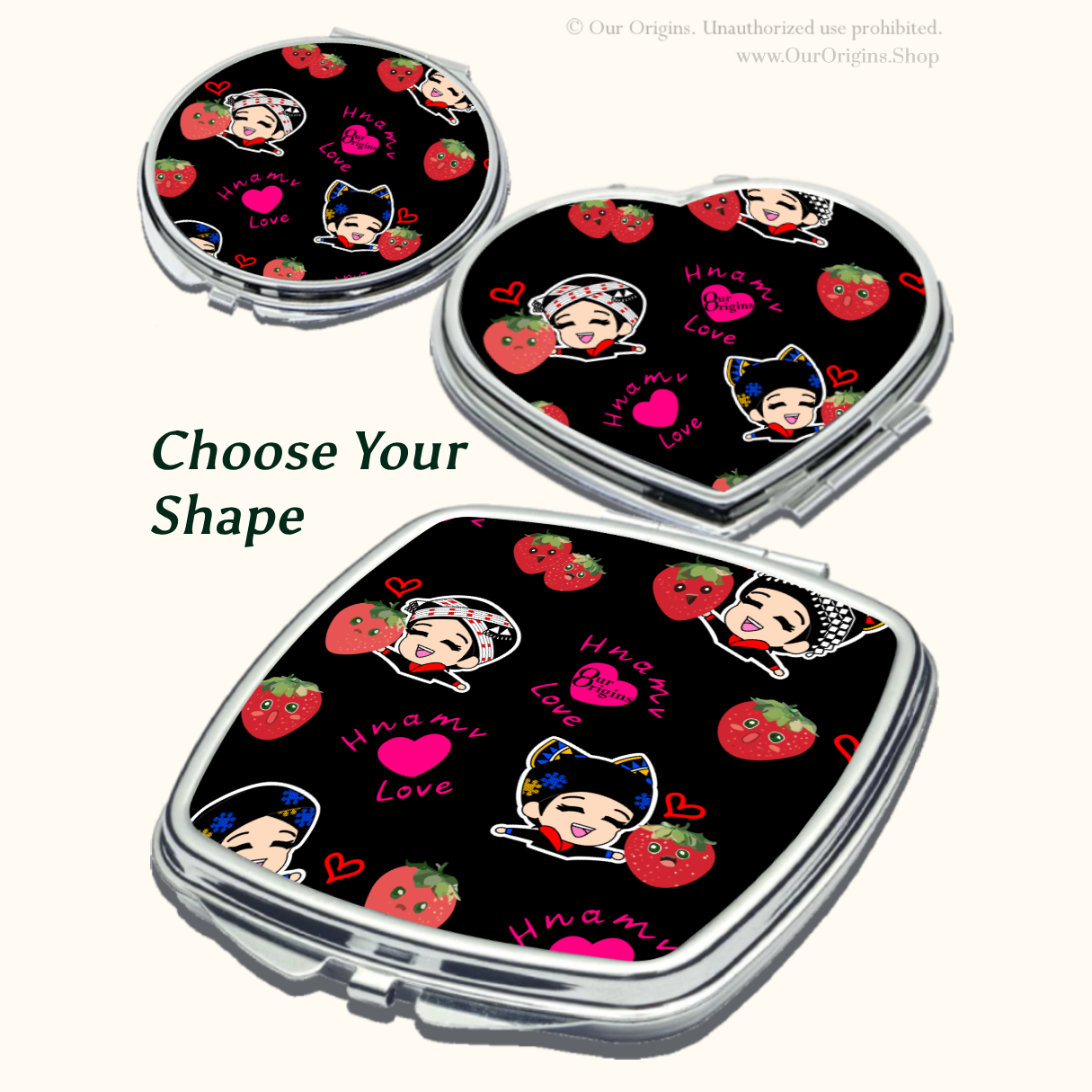 IU MIEN Compact Mirror - Strawberry Midnight