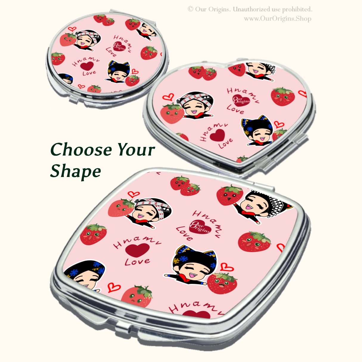 IU MIEN Compact Mirror - Strawberry Blush