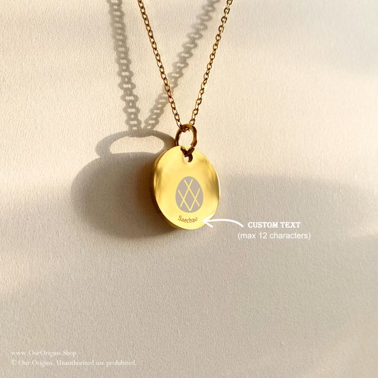 IU MIEN Necklace - Custom Engraved Lucky Egg