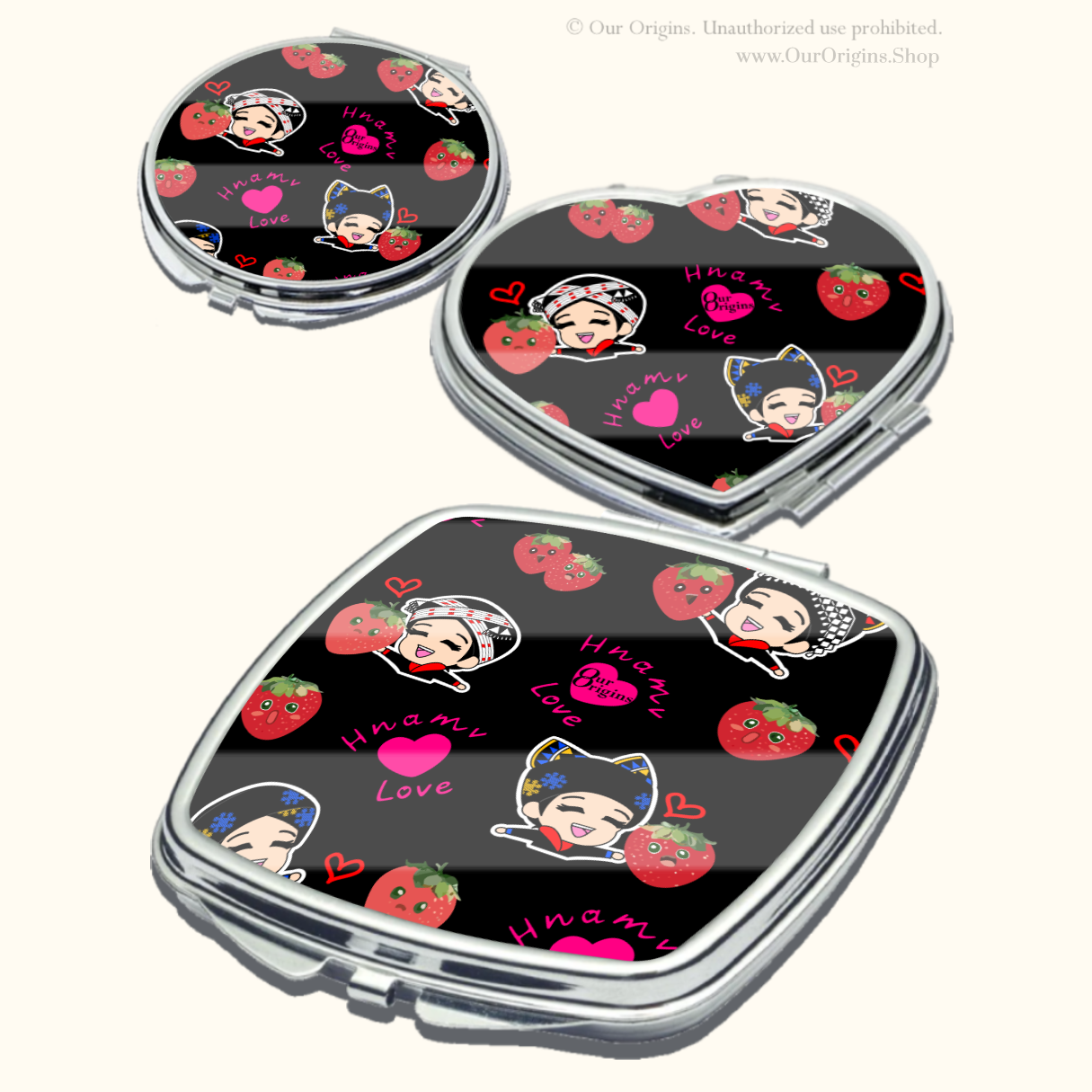IU MIEN Compact Mirror - Strawberry Midnight