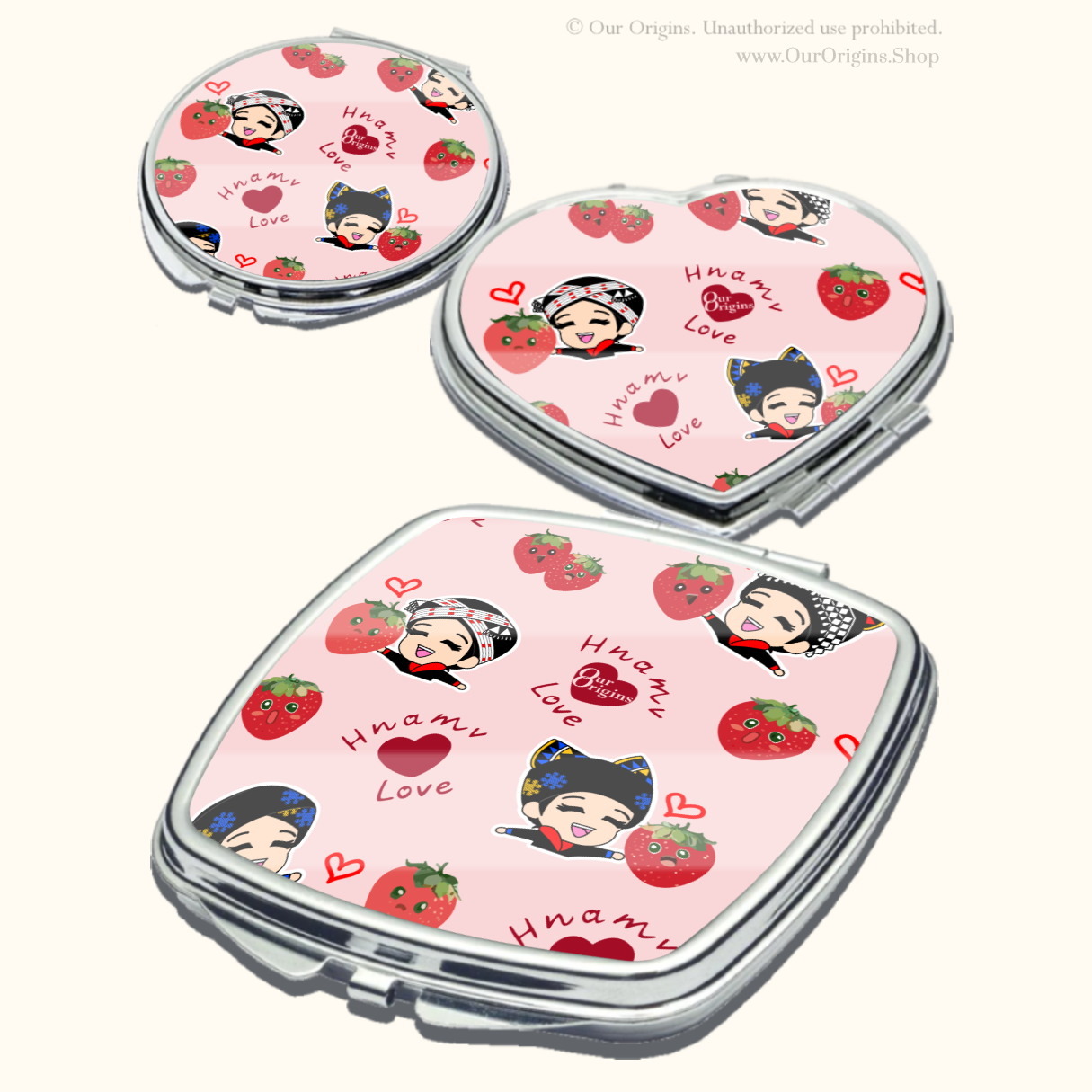 IU MIEN Compact Mirror - Strawberry Blush